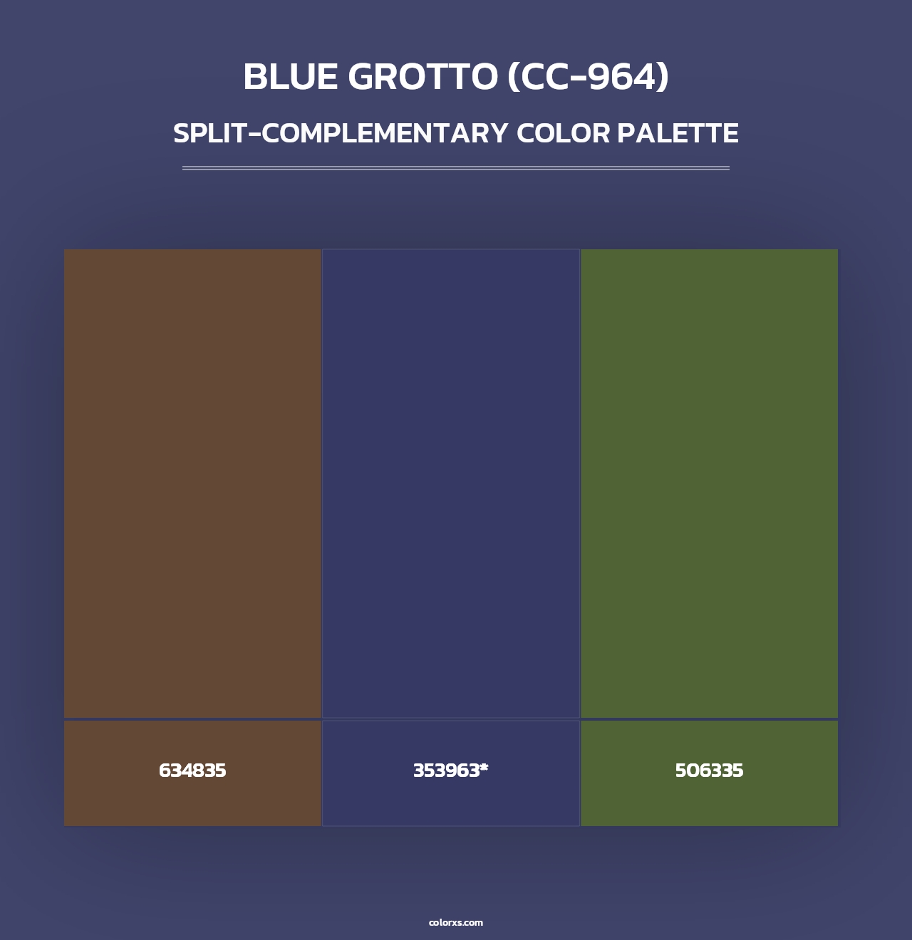 Blue Grotto (CC-964) - Split-Complementary Color Palette