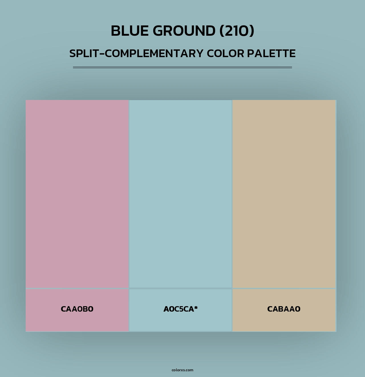 Blue Ground (210) - Split-Complementary Color Palette