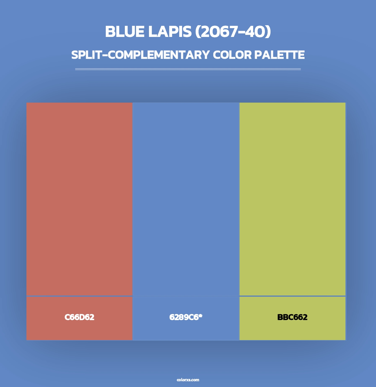Blue Lapis (2067-40) - Split-Complementary Color Palette