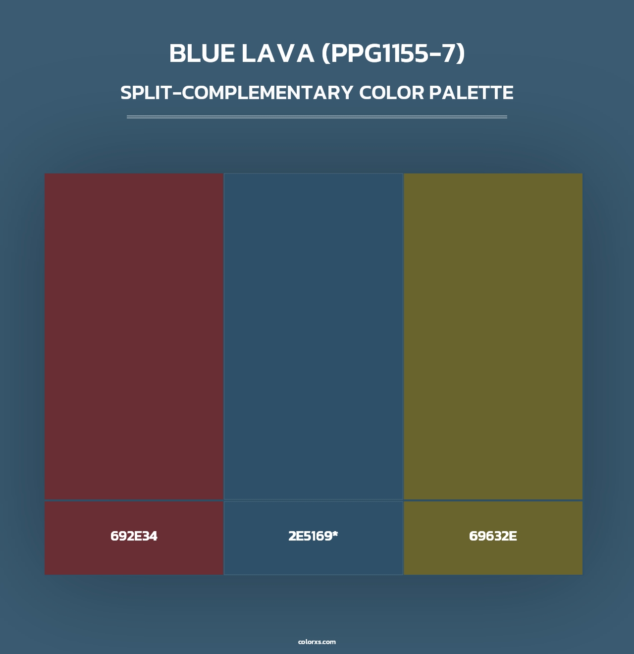 Blue Lava (PPG1155-7) - Split-Complementary Color Palette