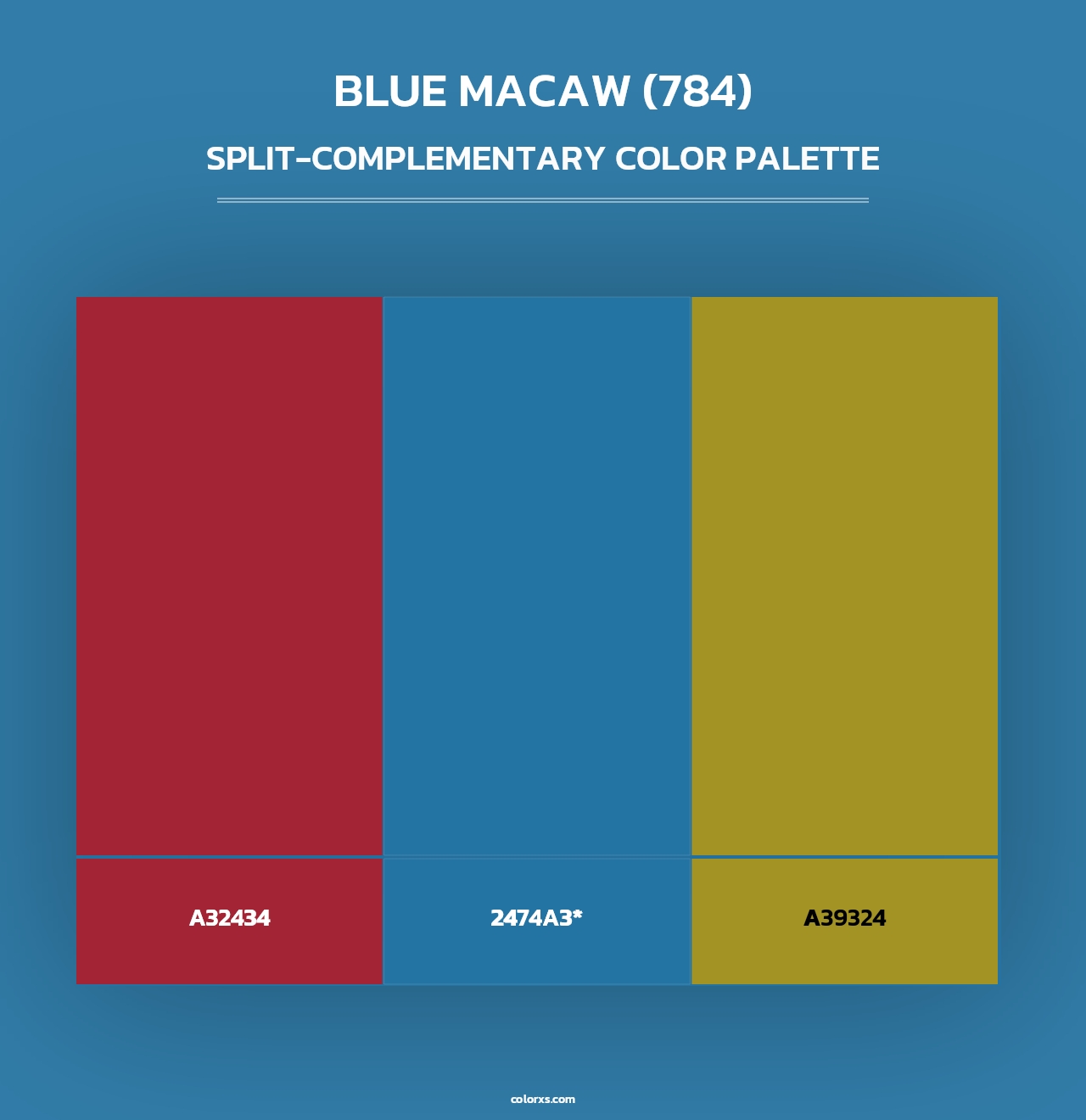 Blue Macaw (784) - Split-Complementary Color Palette