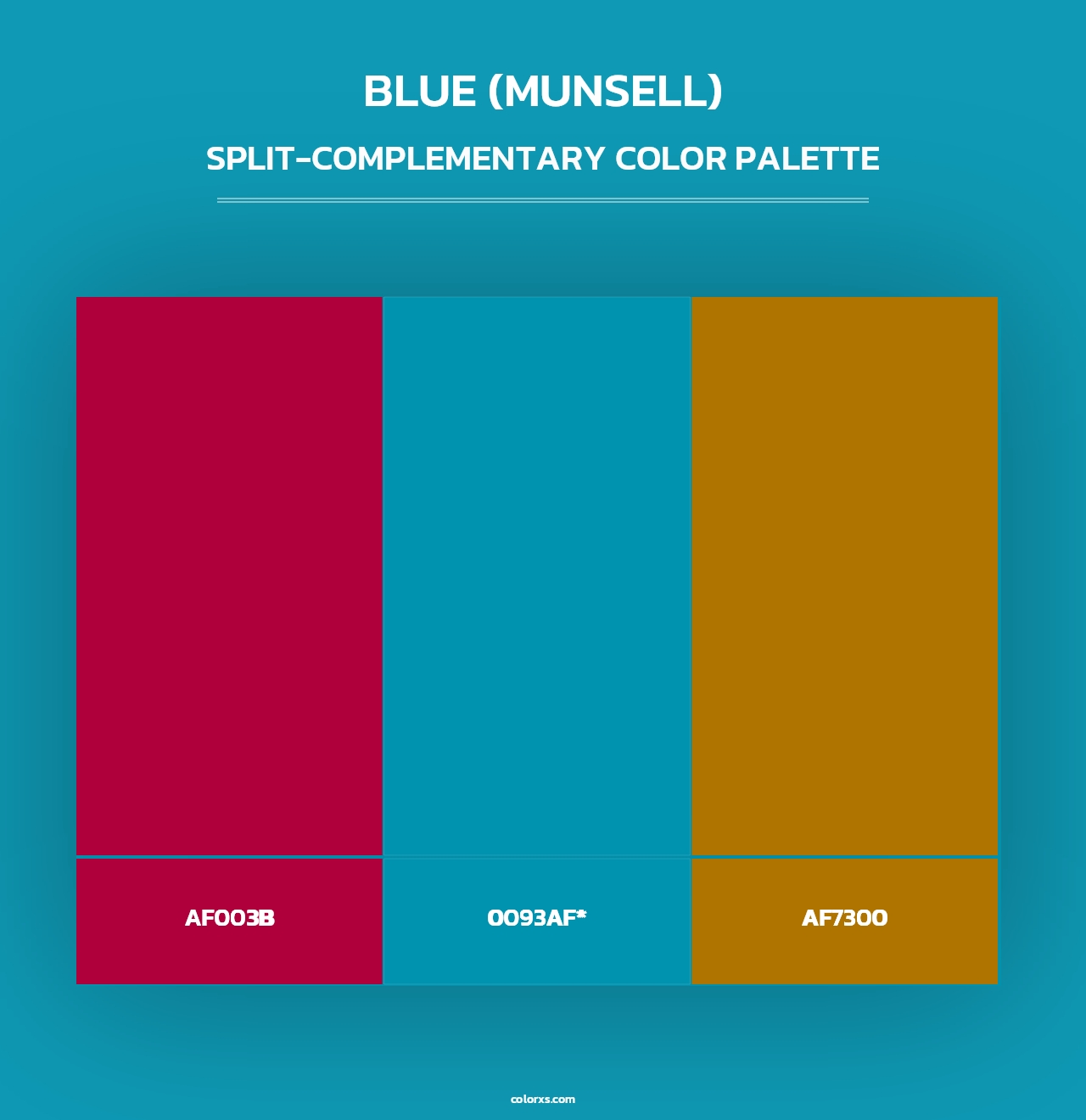 Blue (Munsell) - Split-Complementary Color Palette