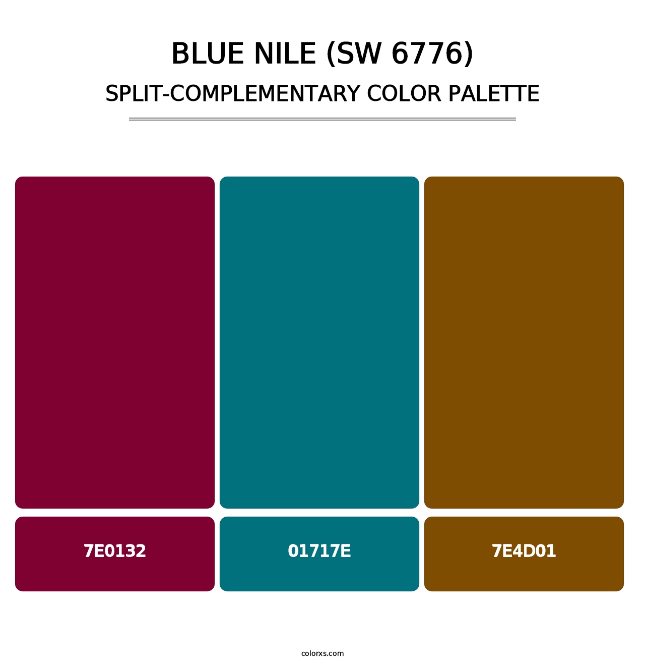 Blue Nile (SW 6776) - Split-Complementary Color Palette