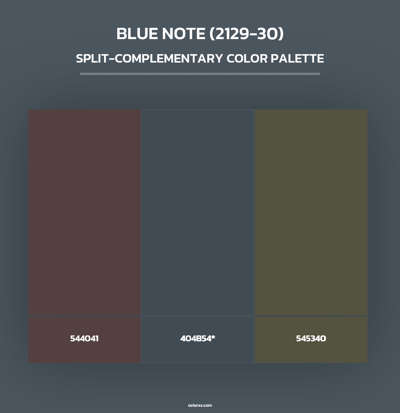 Blue Note (2129-30) - Split-Complementary Color Palette