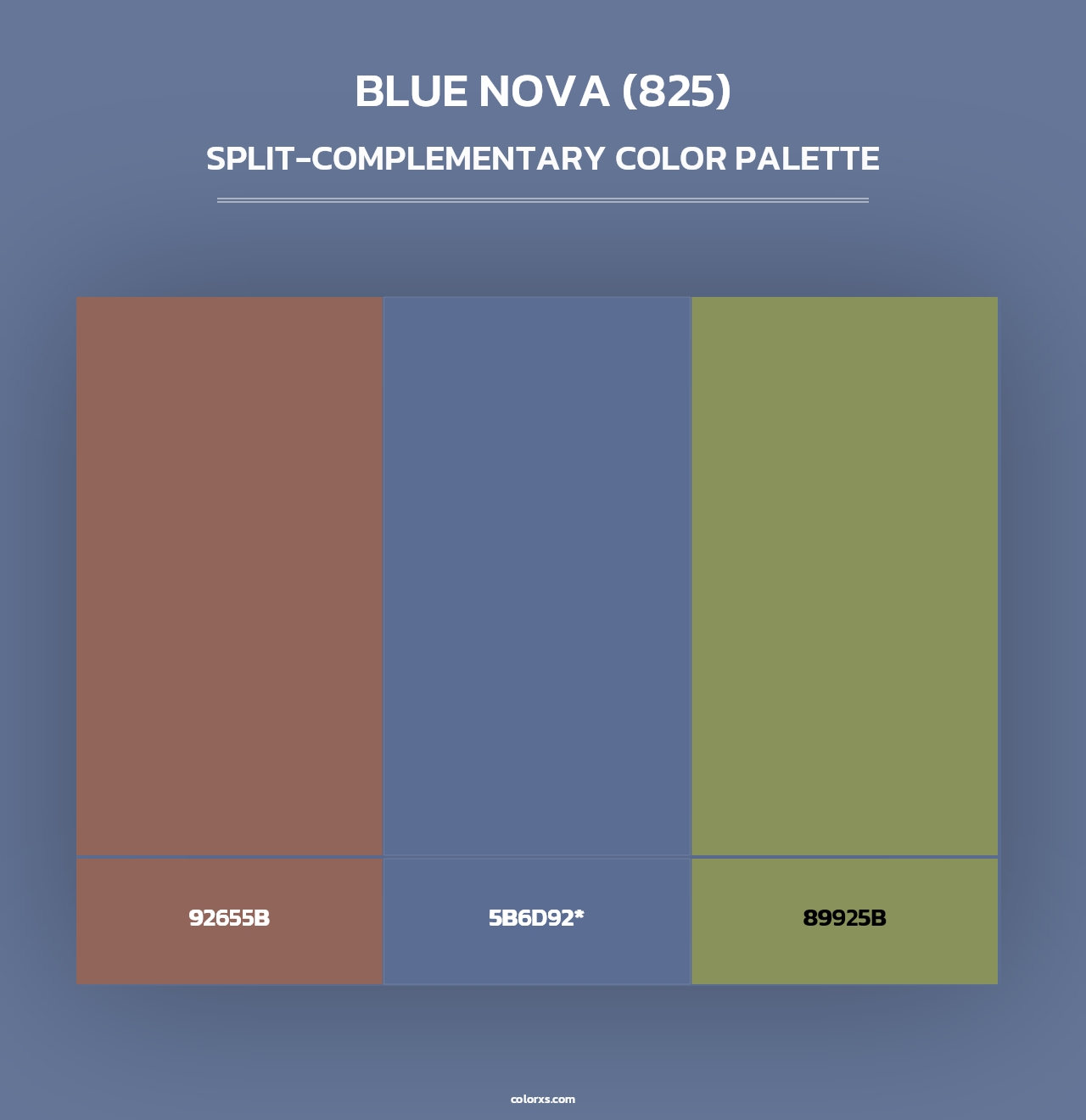 Blue Nova (825) - Split-Complementary Color Palette