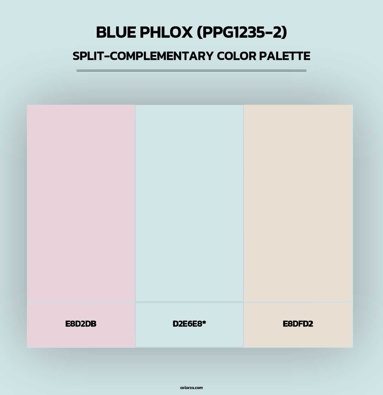 Blue Phlox (PPG1235-2) - Split-Complementary Color Palette