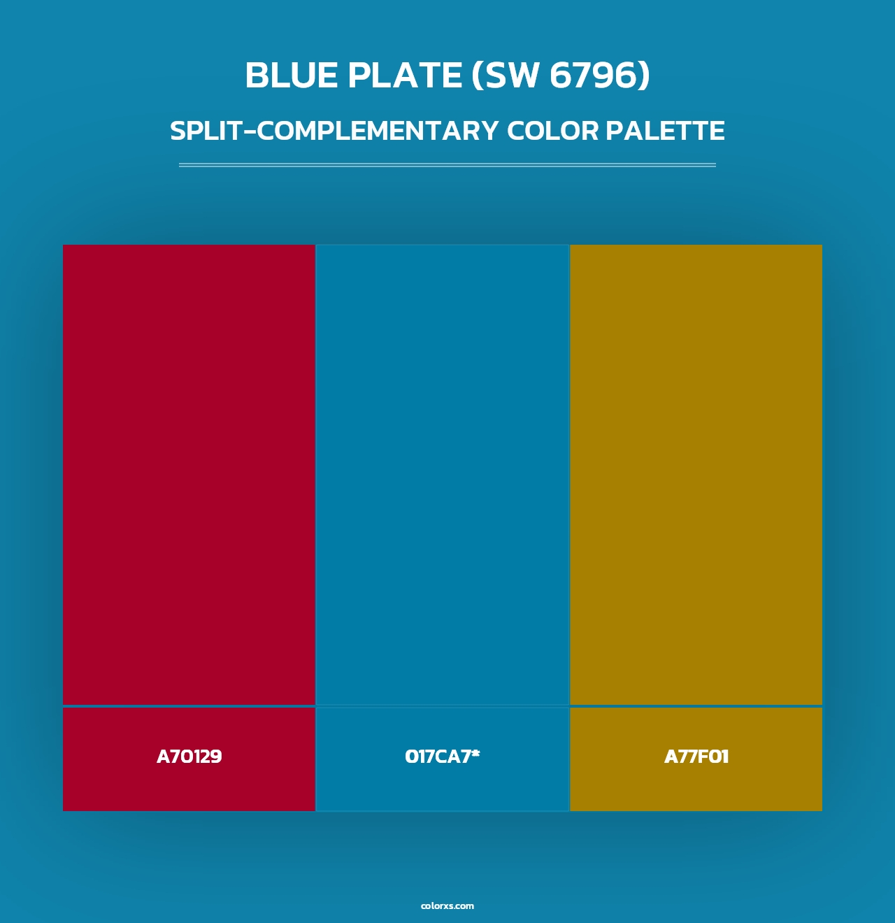 Blue Plate (SW 6796) - Split-Complementary Color Palette