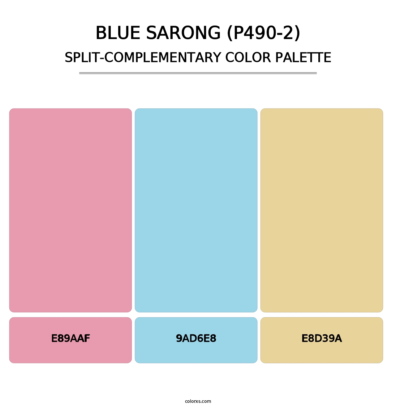 Blue Sarong (P490-2) - Split-Complementary Color Palette