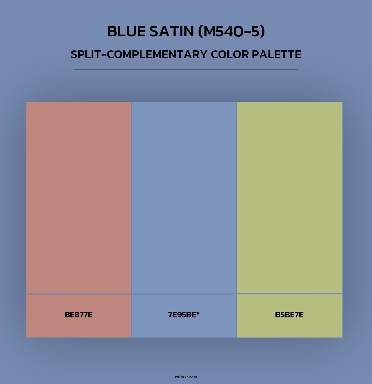 Blue Satin (M540-5) - Split-Complementary Color Palette