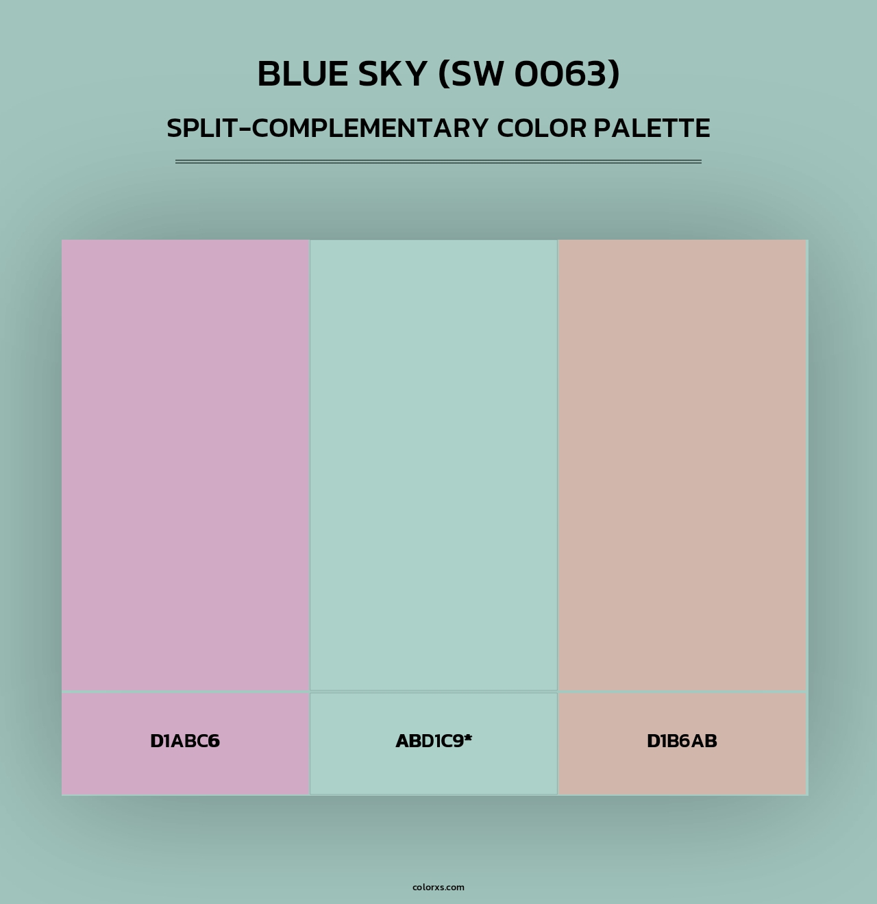 Blue Sky (SW 0063) - Split-Complementary Color Palette