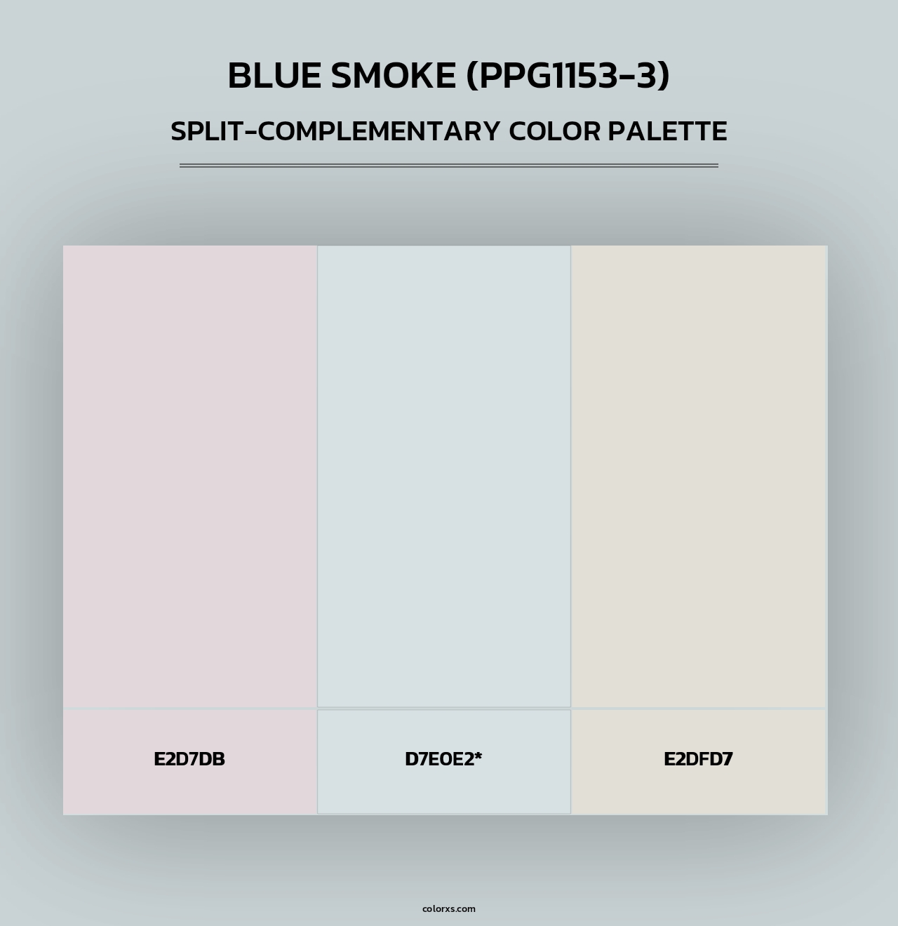 Blue Smoke (PPG1153-3) - Split-Complementary Color Palette