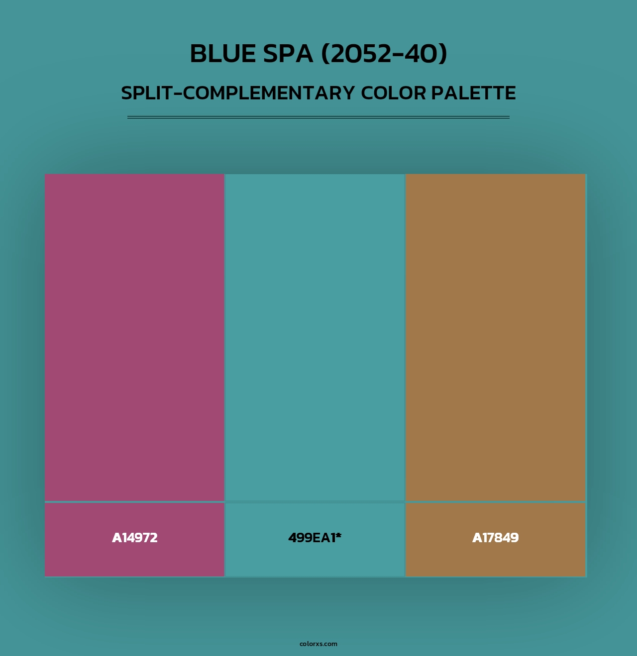 Blue Spa (2052-40) - Split-Complementary Color Palette