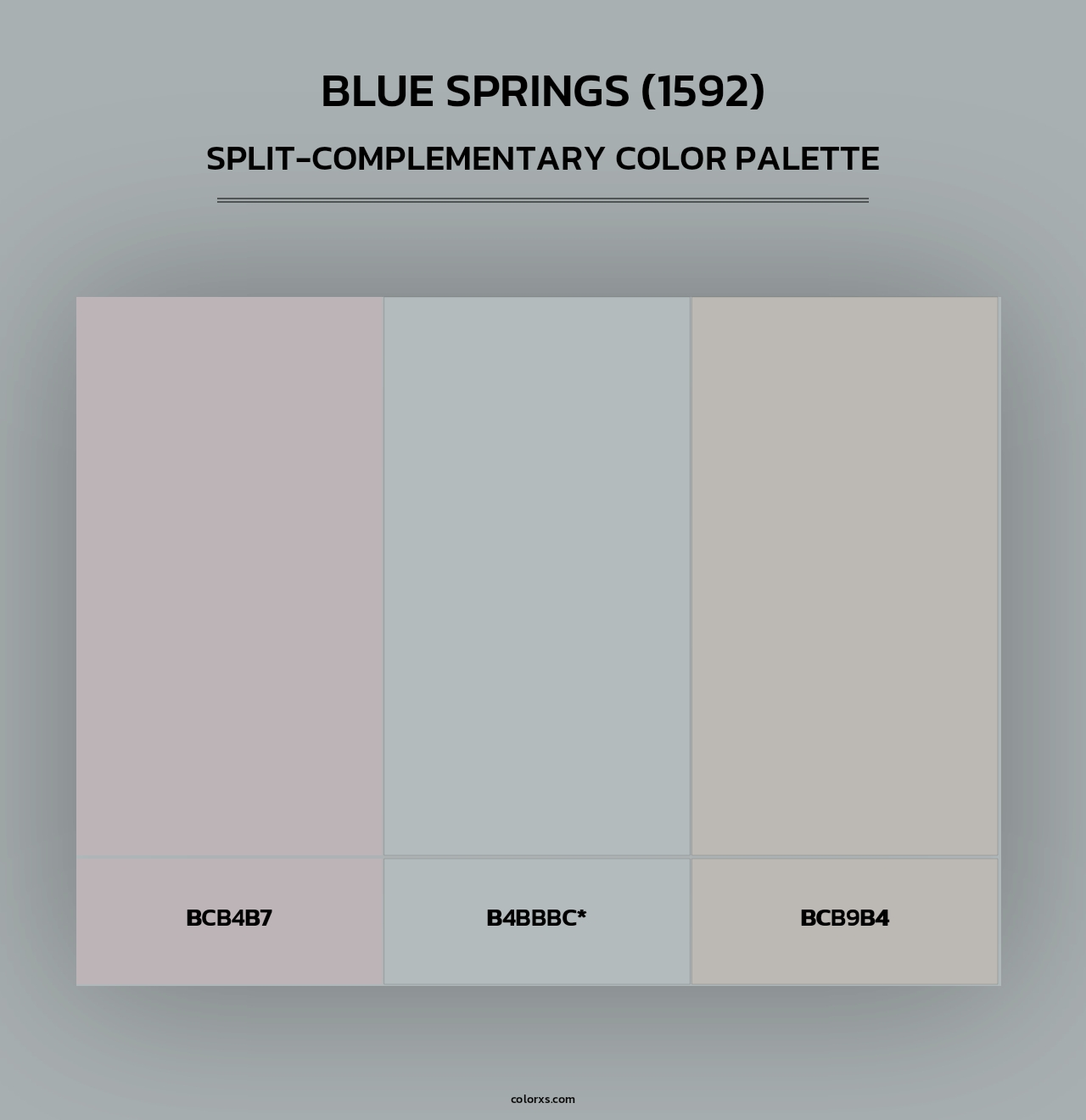 Blue Springs (1592) - Split-Complementary Color Palette