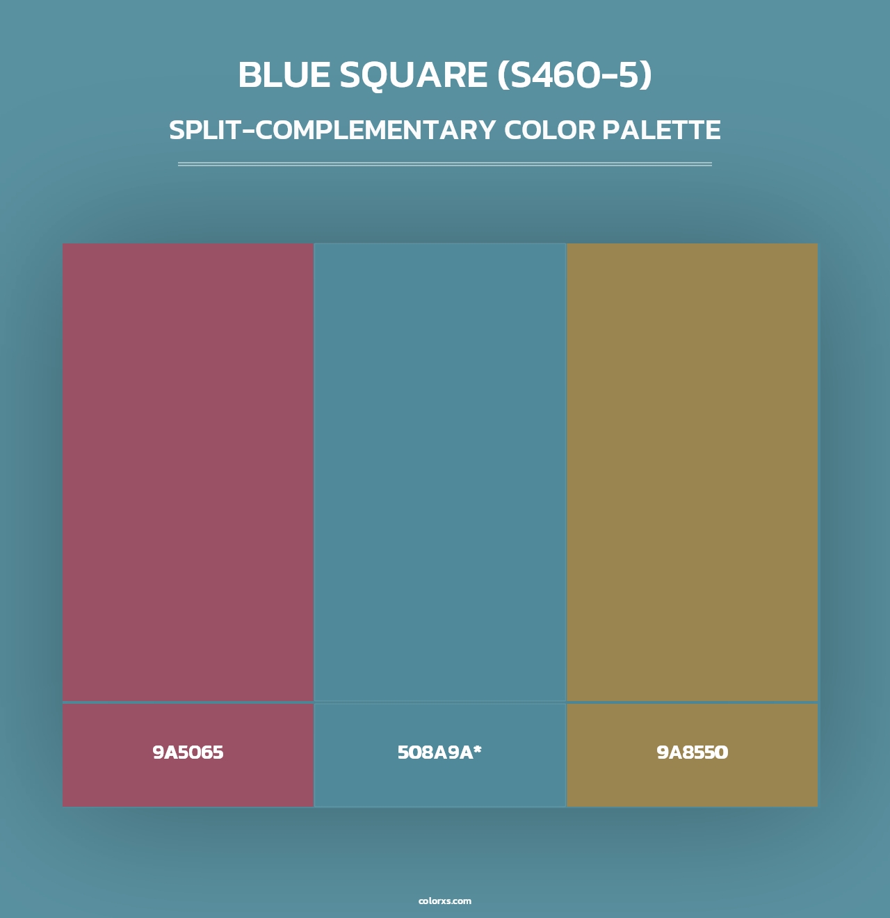 Blue Square (S460-5) - Split-Complementary Color Palette