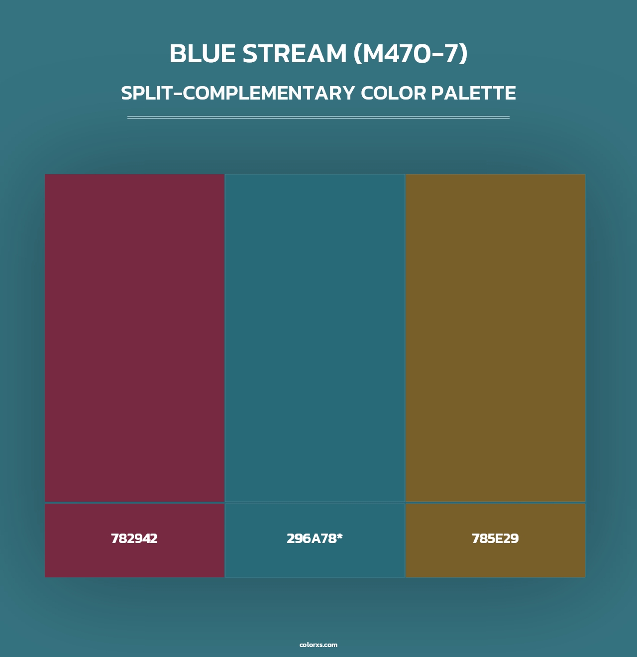 Blue Stream (M470-7) - Split-Complementary Color Palette