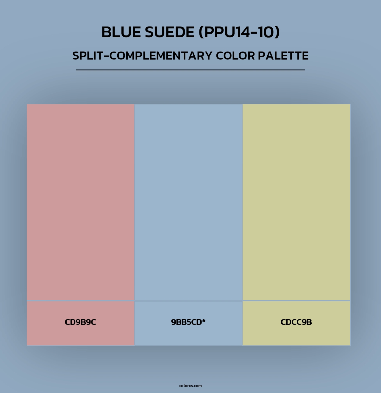 Blue Suede (PPU14-10) - Split-Complementary Color Palette