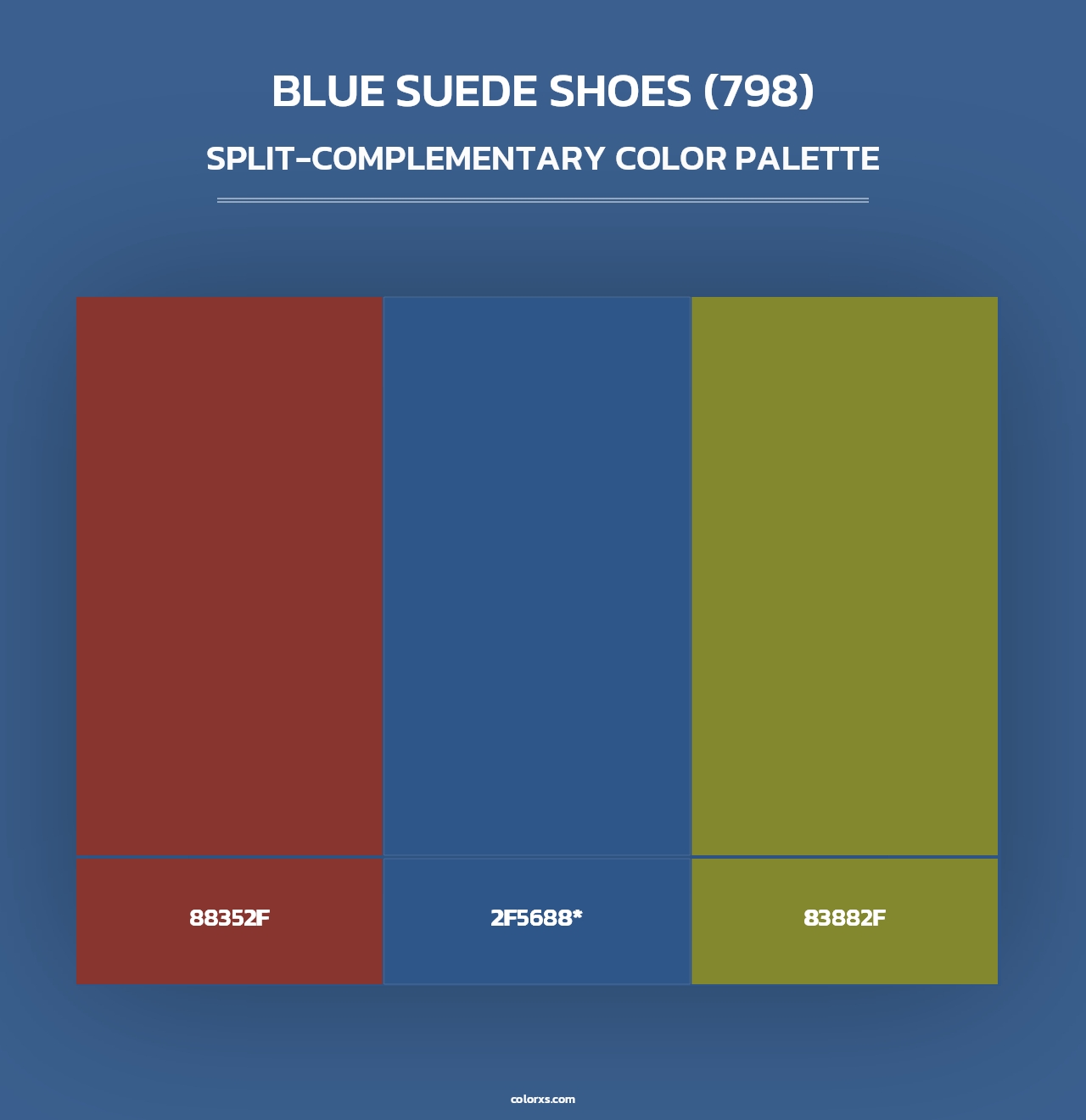 Blue Suede Shoes (798) - Split-Complementary Color Palette