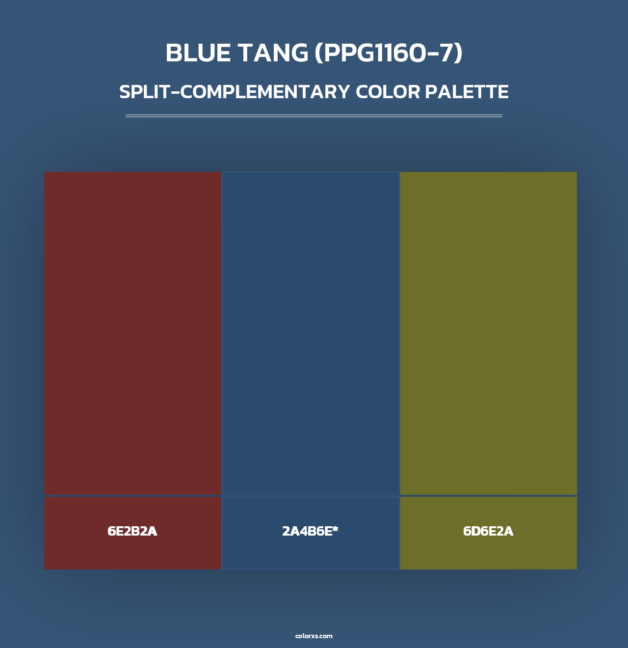 Blue Tang (PPG1160-7) - Split-Complementary Color Palette