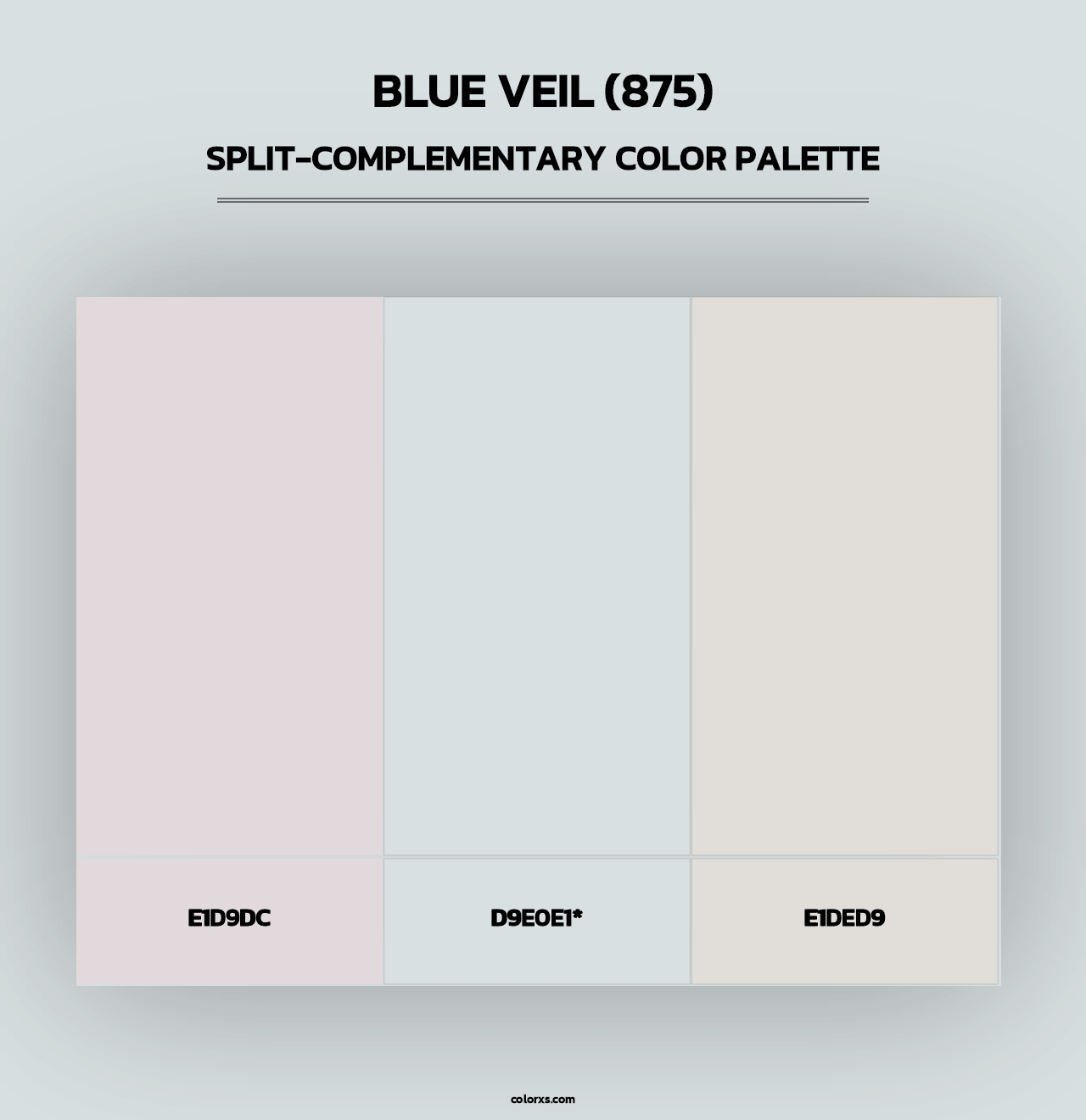 Blue Veil (875) - Split-Complementary Color Palette