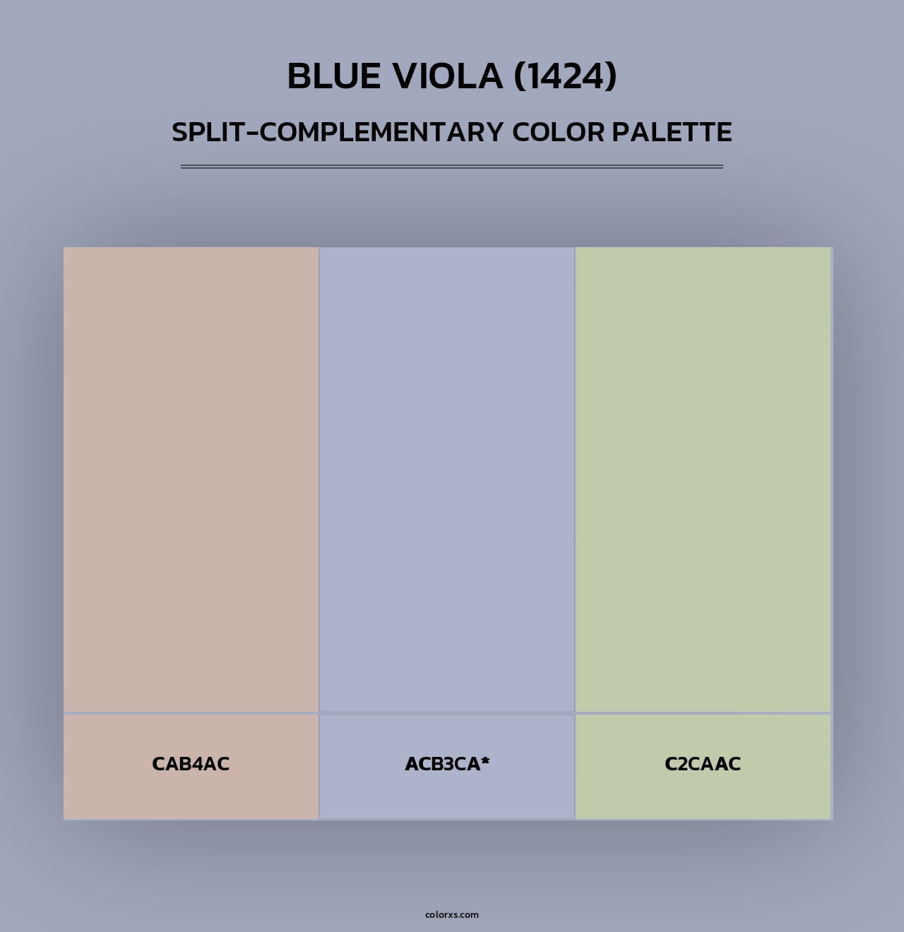 Blue Viola (1424) - Split-Complementary Color Palette