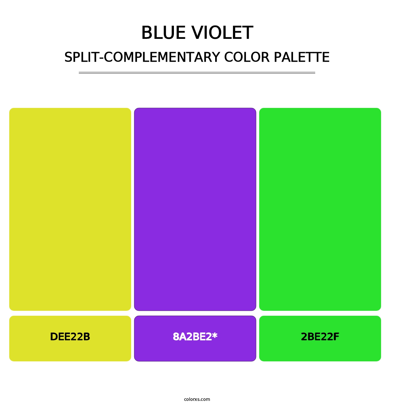 Blue Violet - Split-Complementary Color Palette