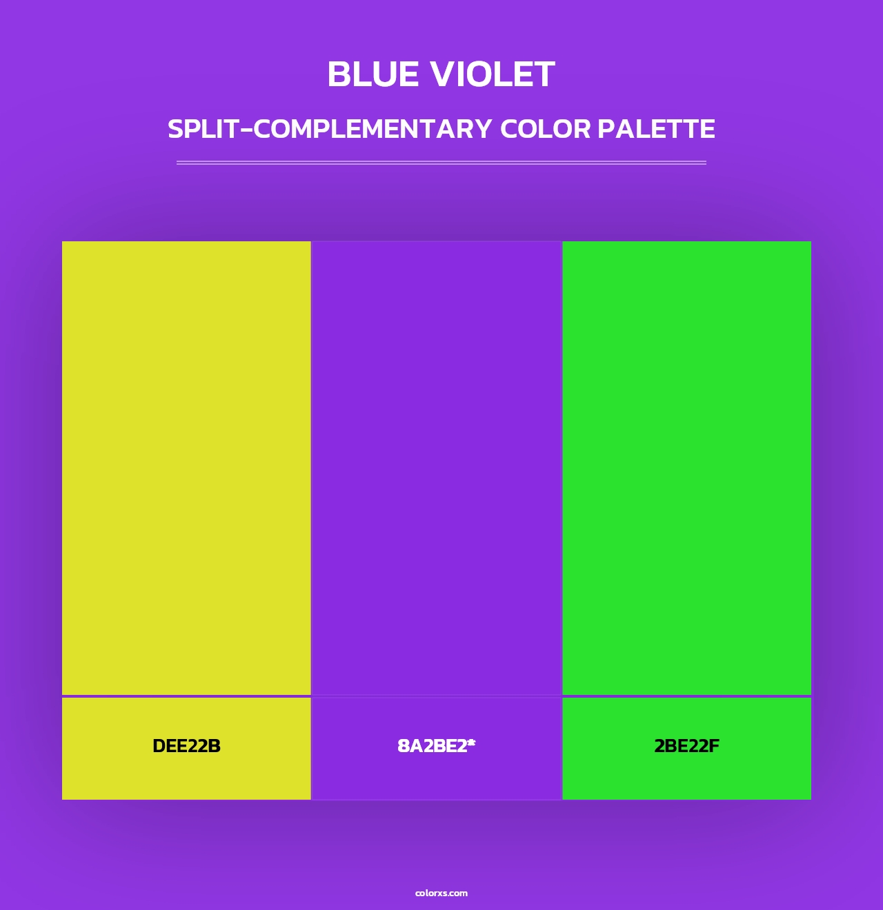 Blue Violet - Split-Complementary Color Palette