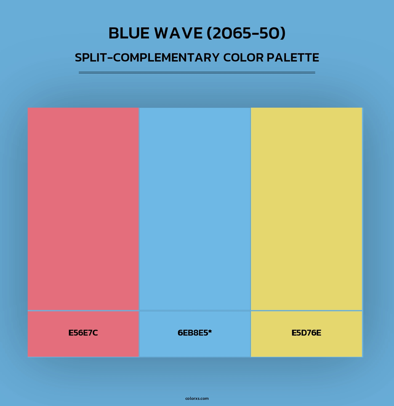 Blue Wave (2065-50) - Split-Complementary Color Palette