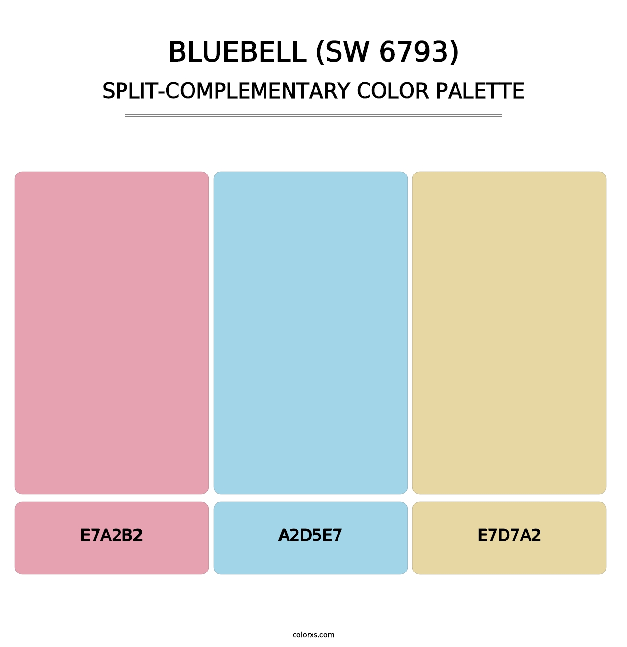 Bluebell (SW 6793) - Split-Complementary Color Palette