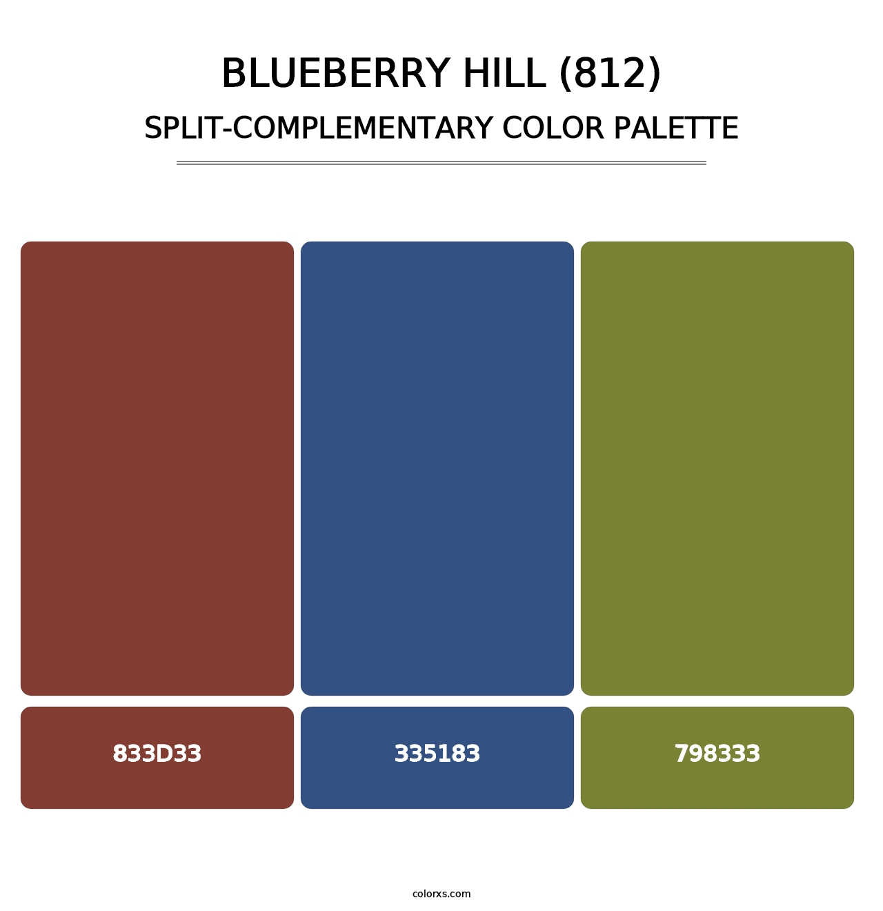 Blueberry Hill (812) - Split-Complementary Color Palette