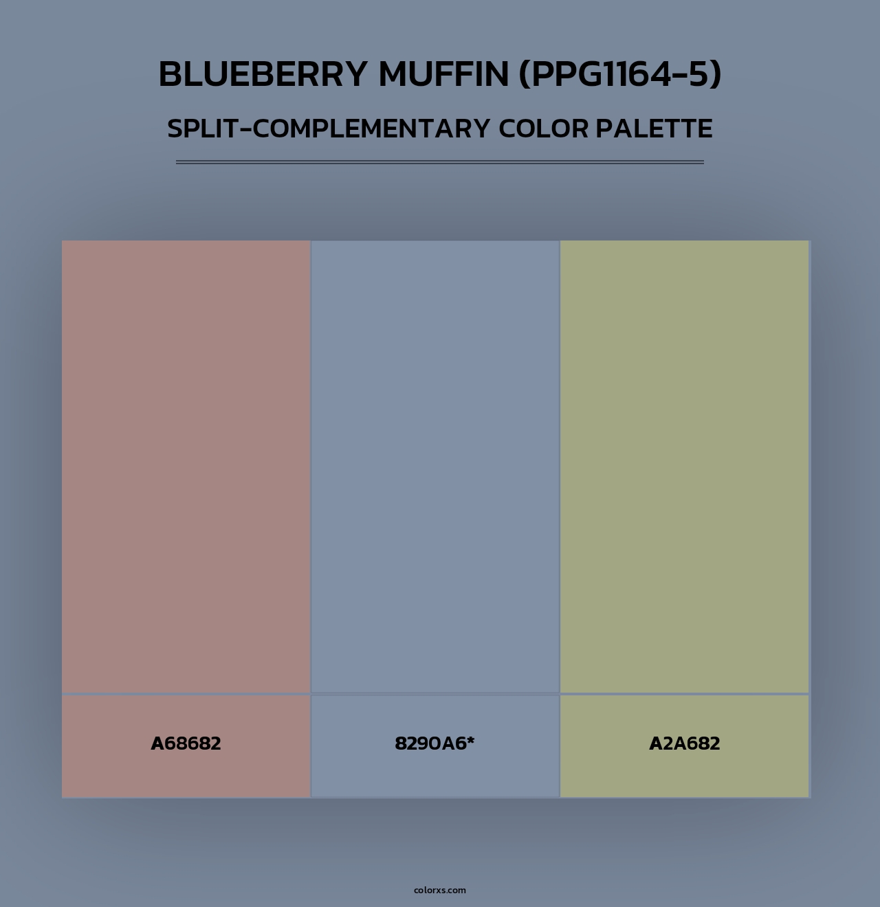 Blueberry Muffin (PPG1164-5) - Split-Complementary Color Palette