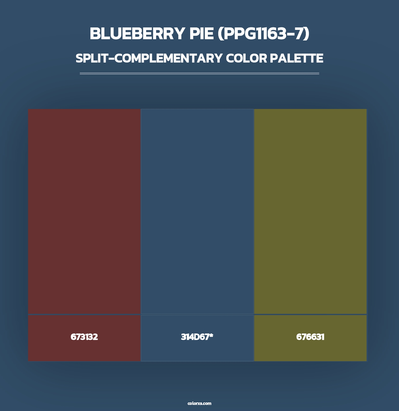 Blueberry Pie (PPG1163-7) - Split-Complementary Color Palette