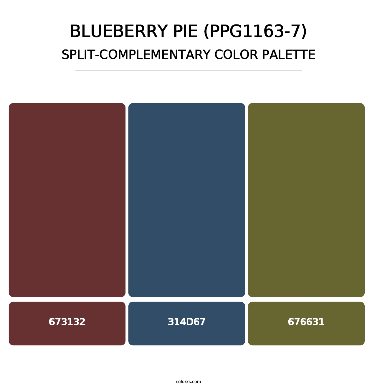 Blueberry Pie (PPG1163-7) - Split-Complementary Color Palette