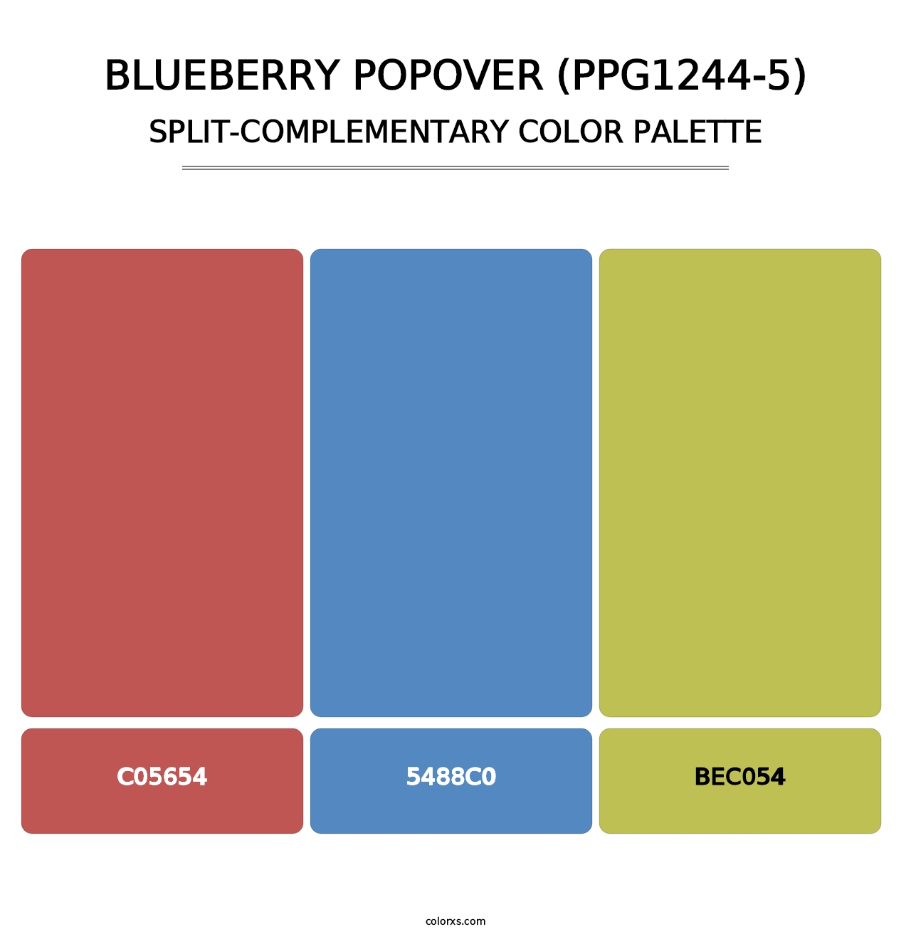 Blueberry Popover (PPG1244-5) - Split-Complementary Color Palette