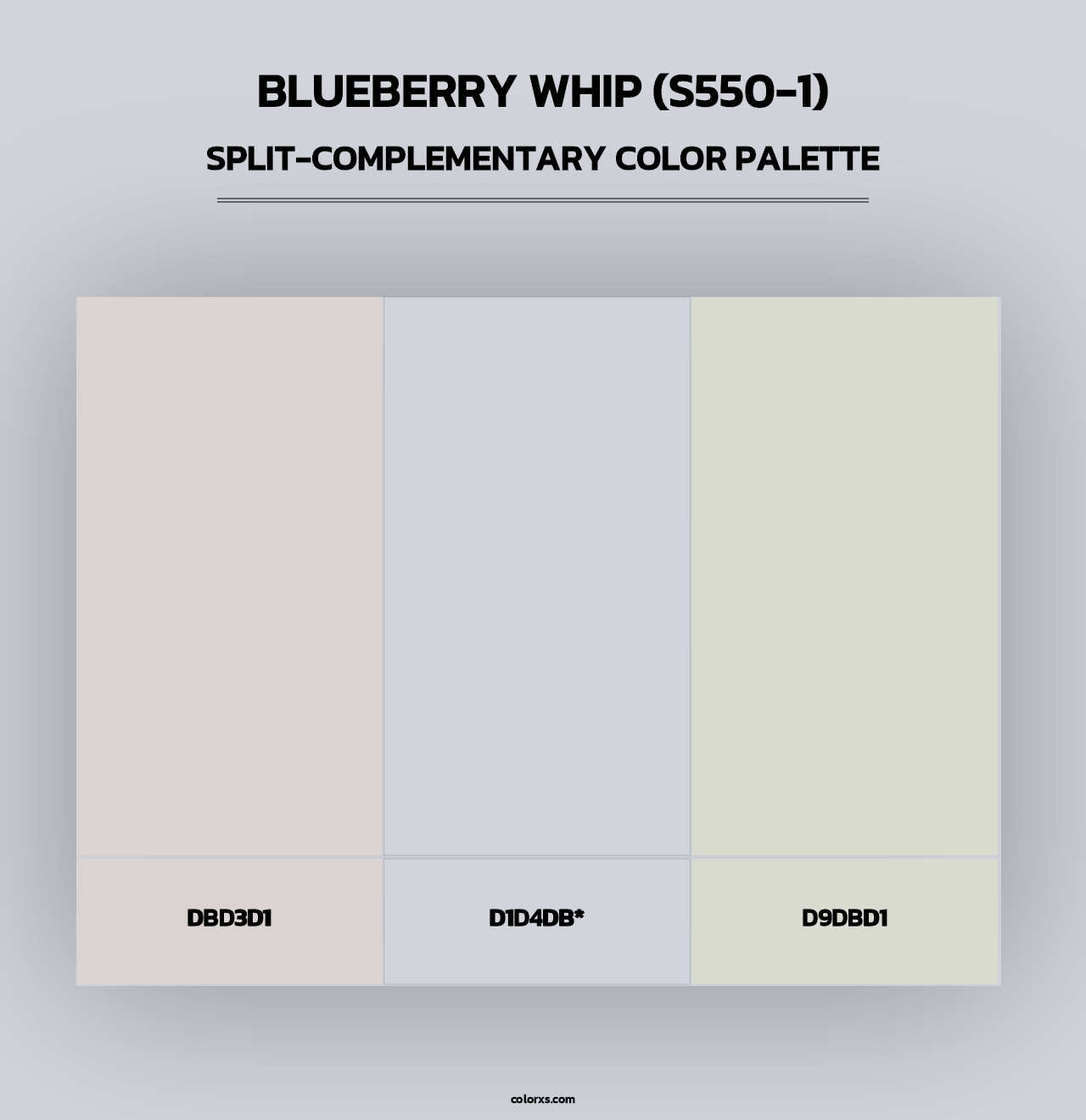 Blueberry Whip (S550-1) - Split-Complementary Color Palette