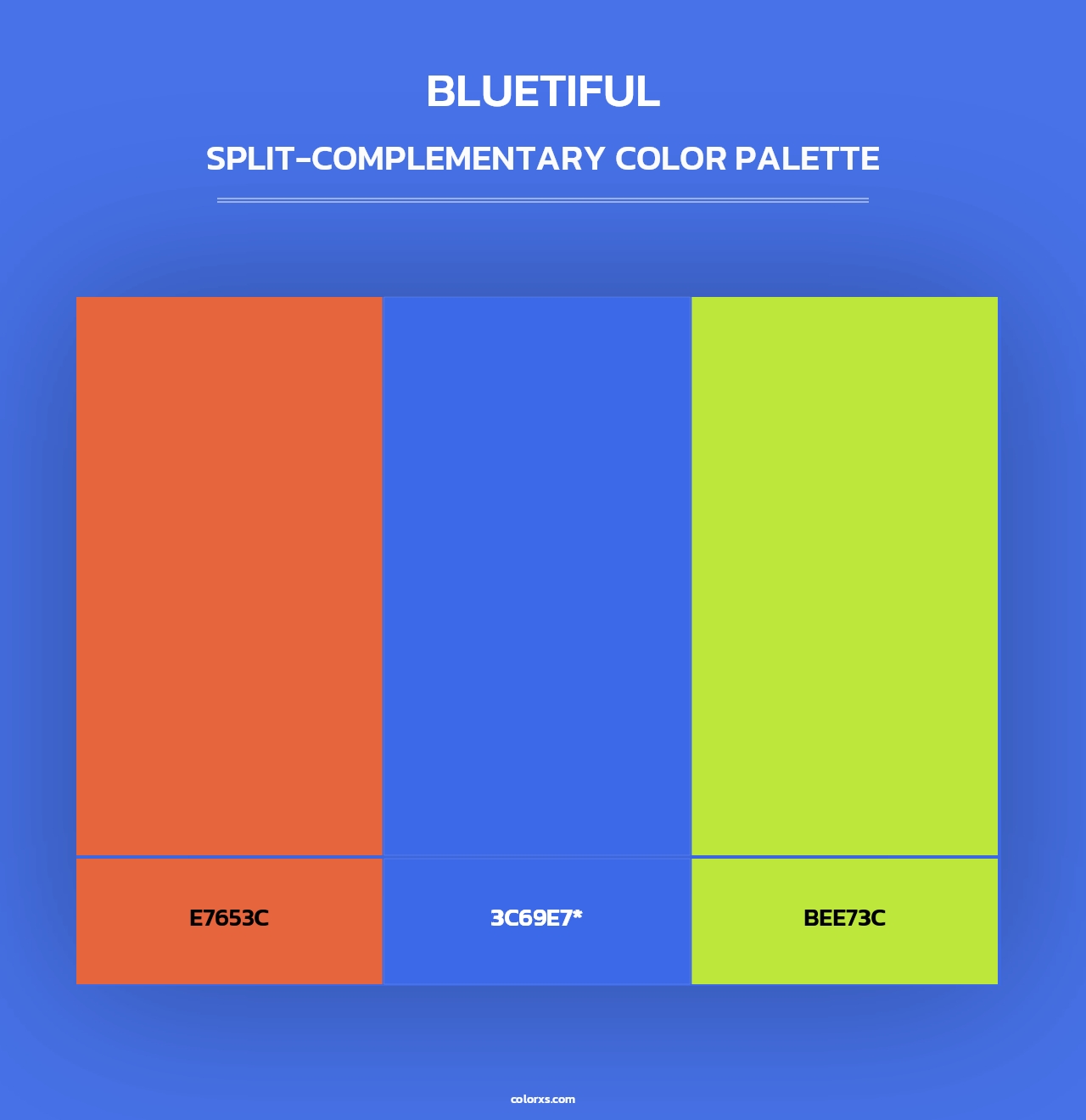 Bluetiful - Split-Complementary Color Palette