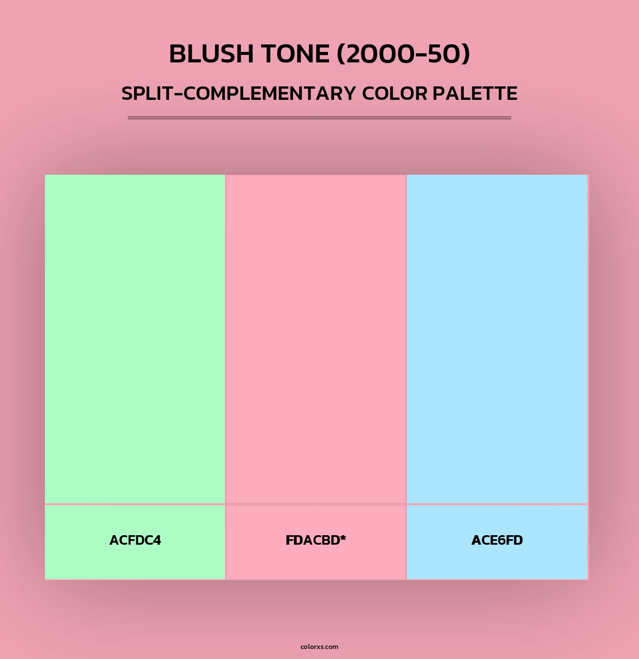Blush Tone (2000-50) - Split-Complementary Color Palette