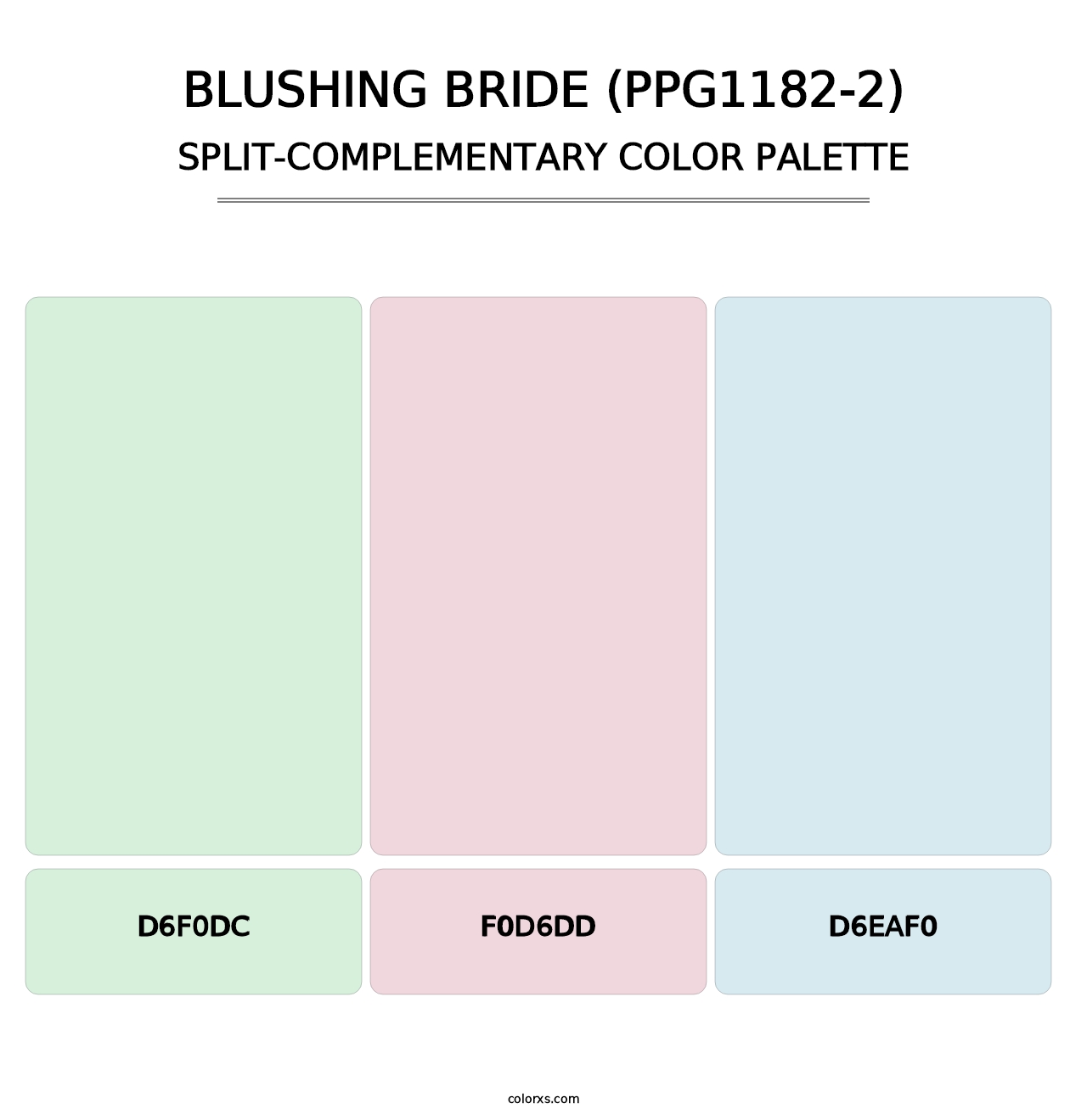 Blushing Bride (PPG1182-2) - Split-Complementary Color Palette
