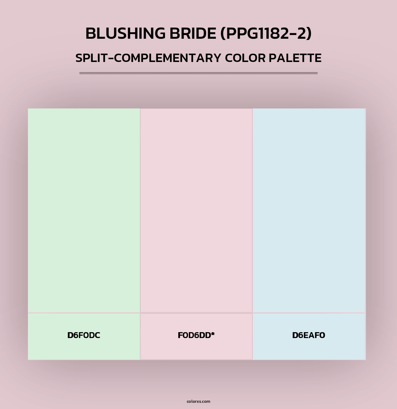 Blushing Bride (PPG1182-2) - Split-Complementary Color Palette