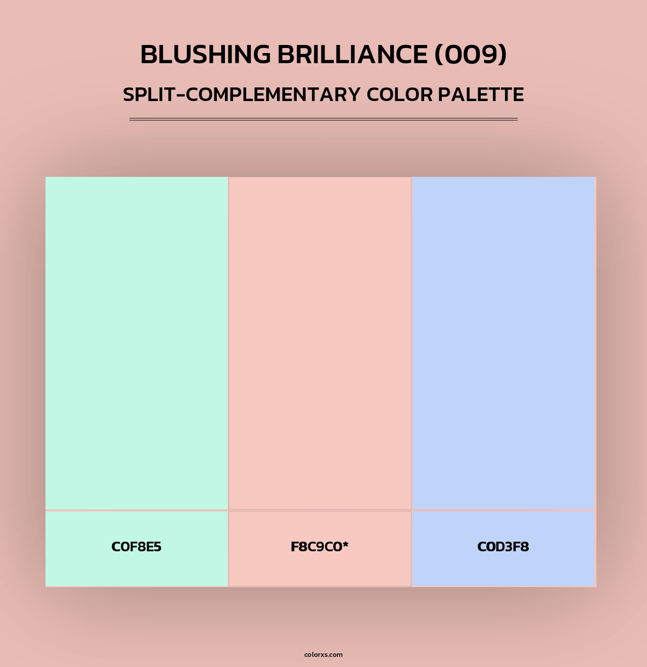 Blushing Brilliance (009) - Split-Complementary Color Palette