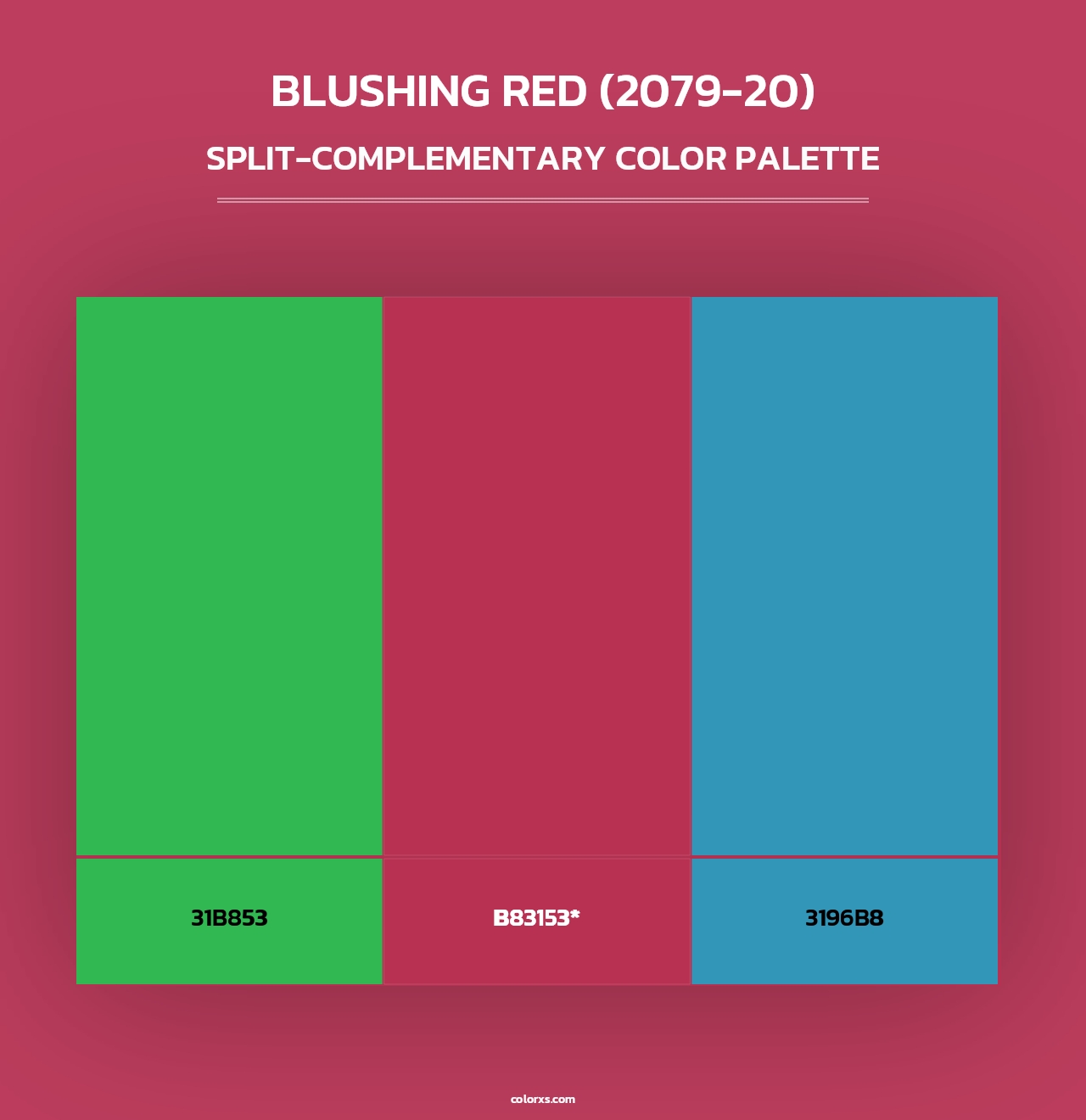 Blushing Red (2079-20) - Split-Complementary Color Palette