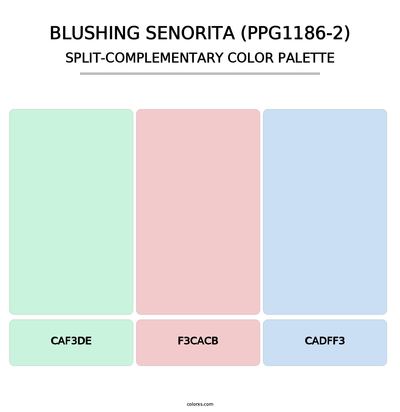 Blushing Senorita (PPG1186-2) - Split-Complementary Color Palette