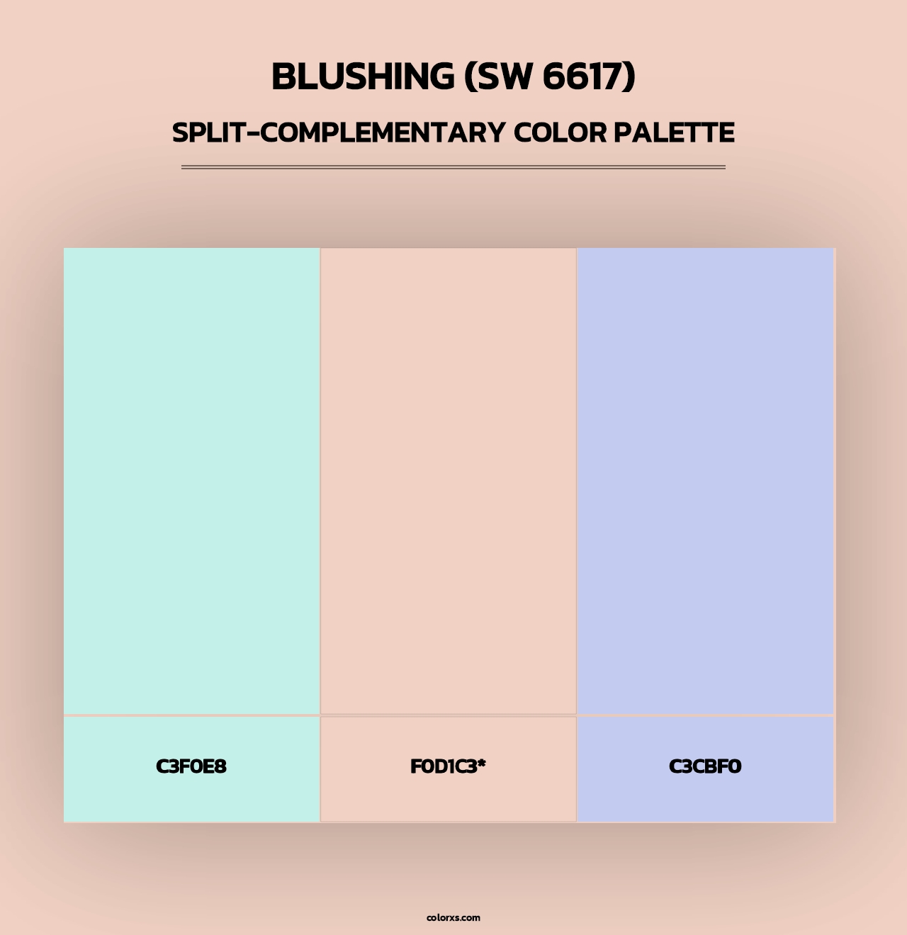 Blushing (SW 6617) - Split-Complementary Color Palette