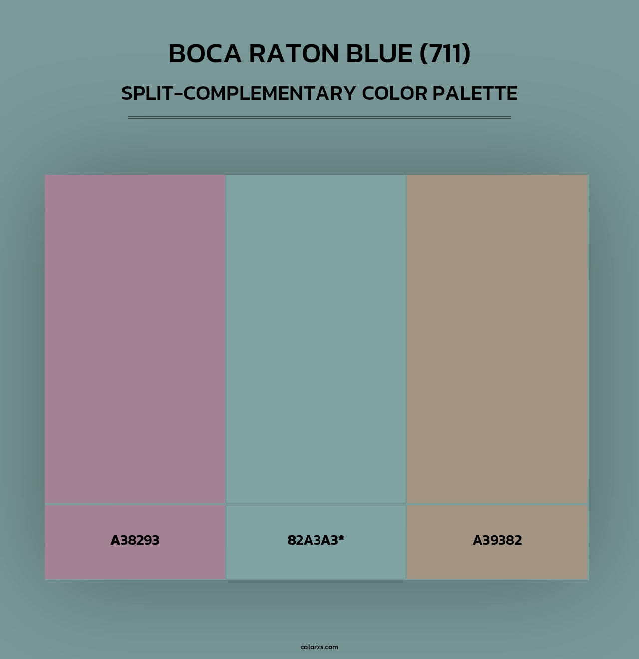 Boca Raton Blue (711) - Split-Complementary Color Palette