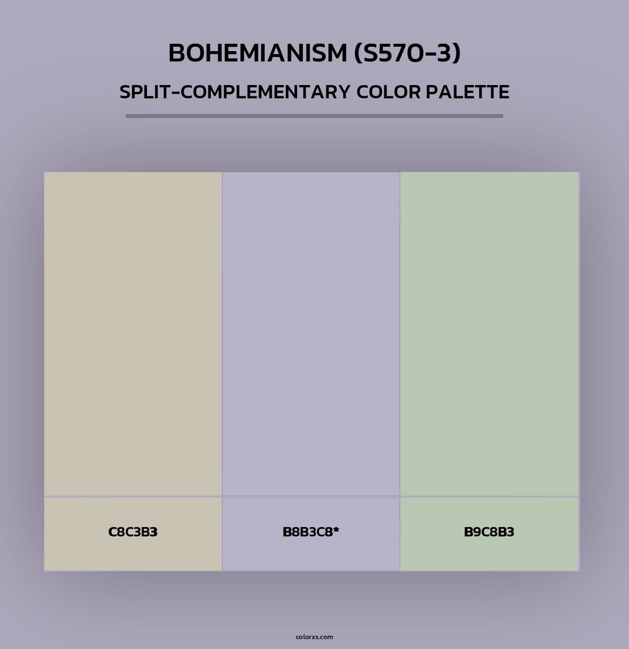 Bohemianism (S570-3) - Split-Complementary Color Palette