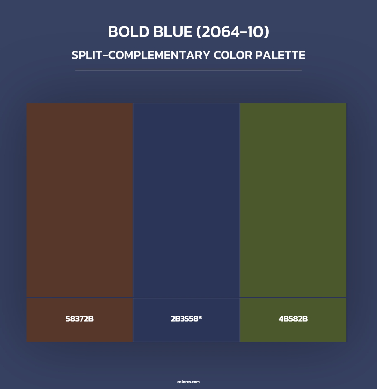 Bold Blue (2064-10) - Split-Complementary Color Palette