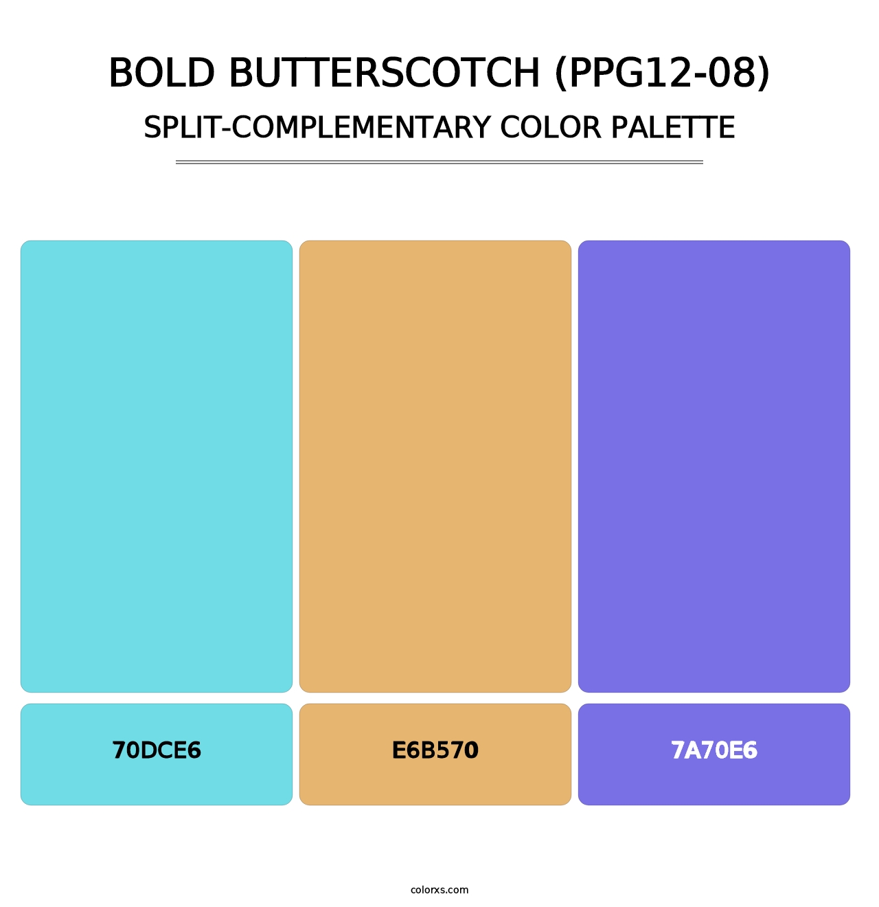 Bold Butterscotch (PPG12-08) - Split-Complementary Color Palette