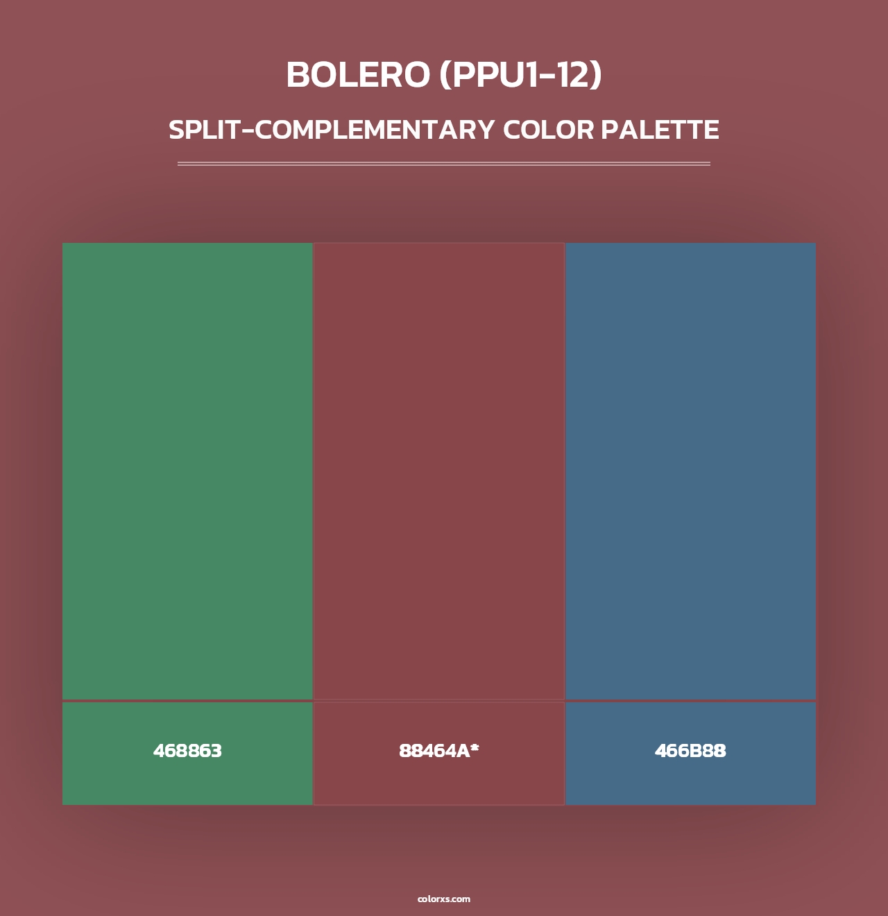 Bolero (PPU1-12) - Split-Complementary Color Palette