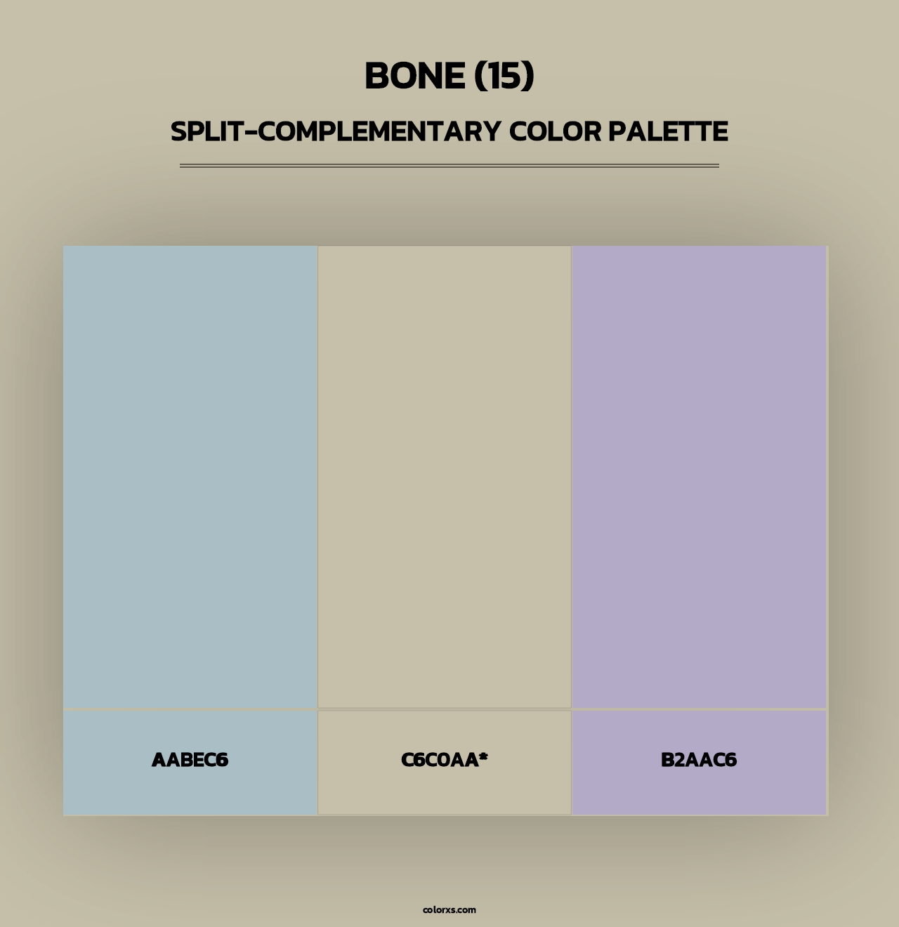 Bone (15) - Split-Complementary Color Palette