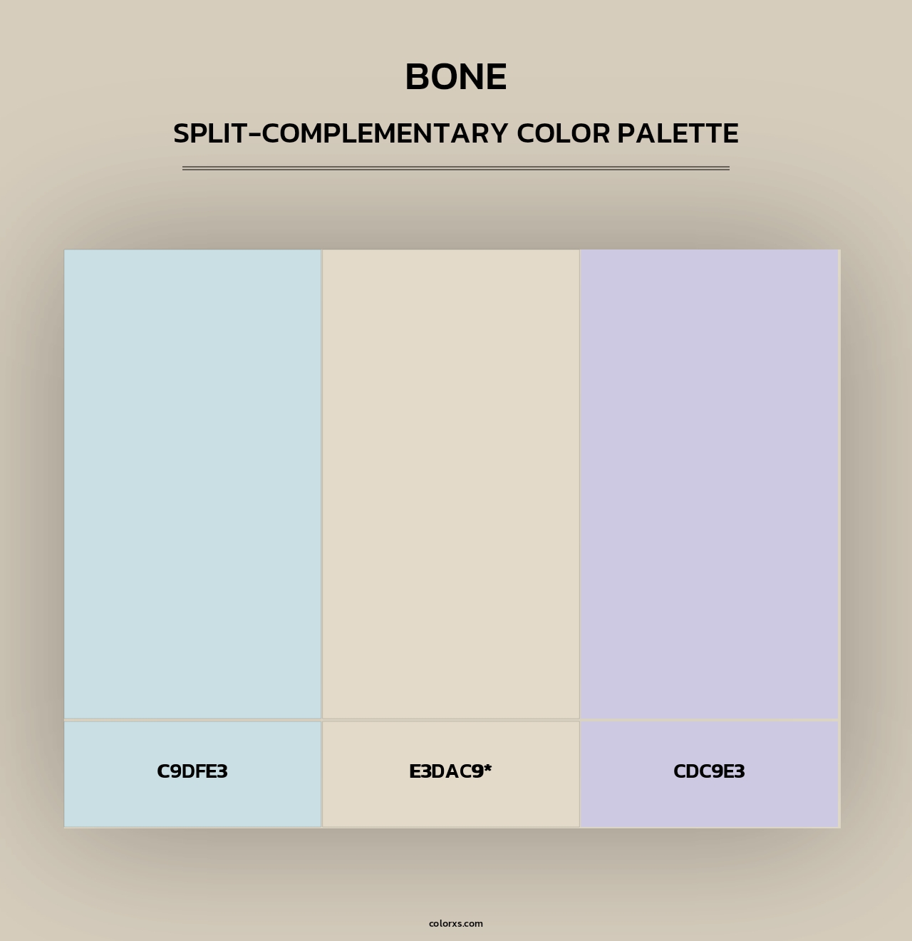 Bone - Split-Complementary Color Palette