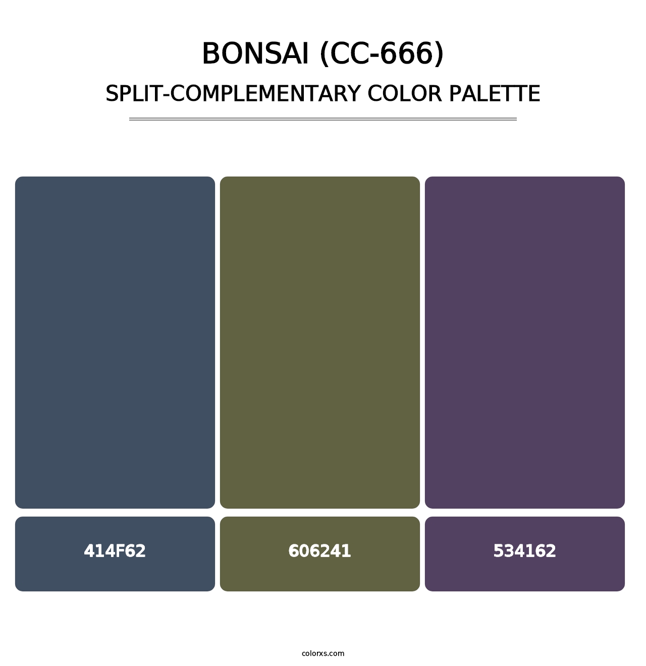 Bonsai (CC-666) - Split-Complementary Color Palette